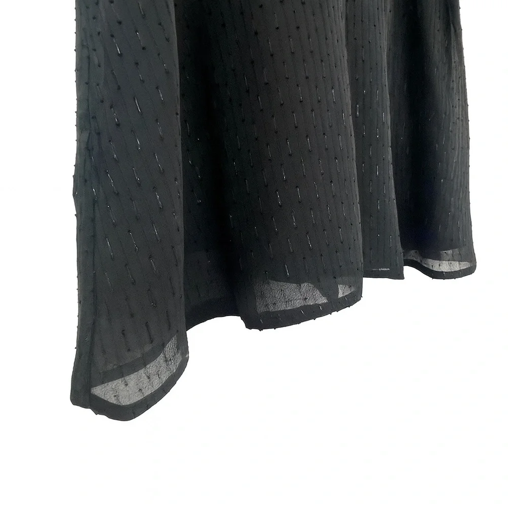 Madewell Black Silk Sleeveless V-Neck Dress Size 10
